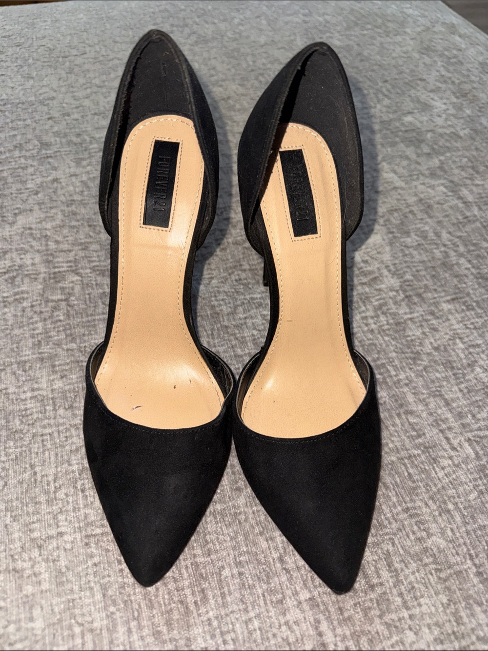 Forever 21 Black Pointed D'Orsay Heels